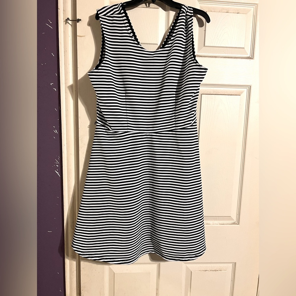 George Black & White Stripe dress